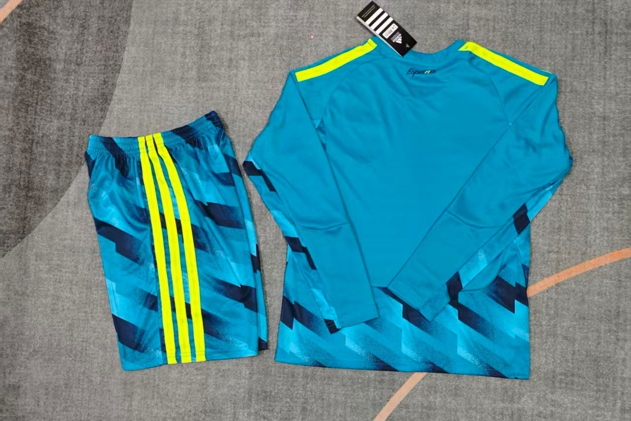 Kit Infantil Espanha Goleiro Manga Longa 26/27 - Azul