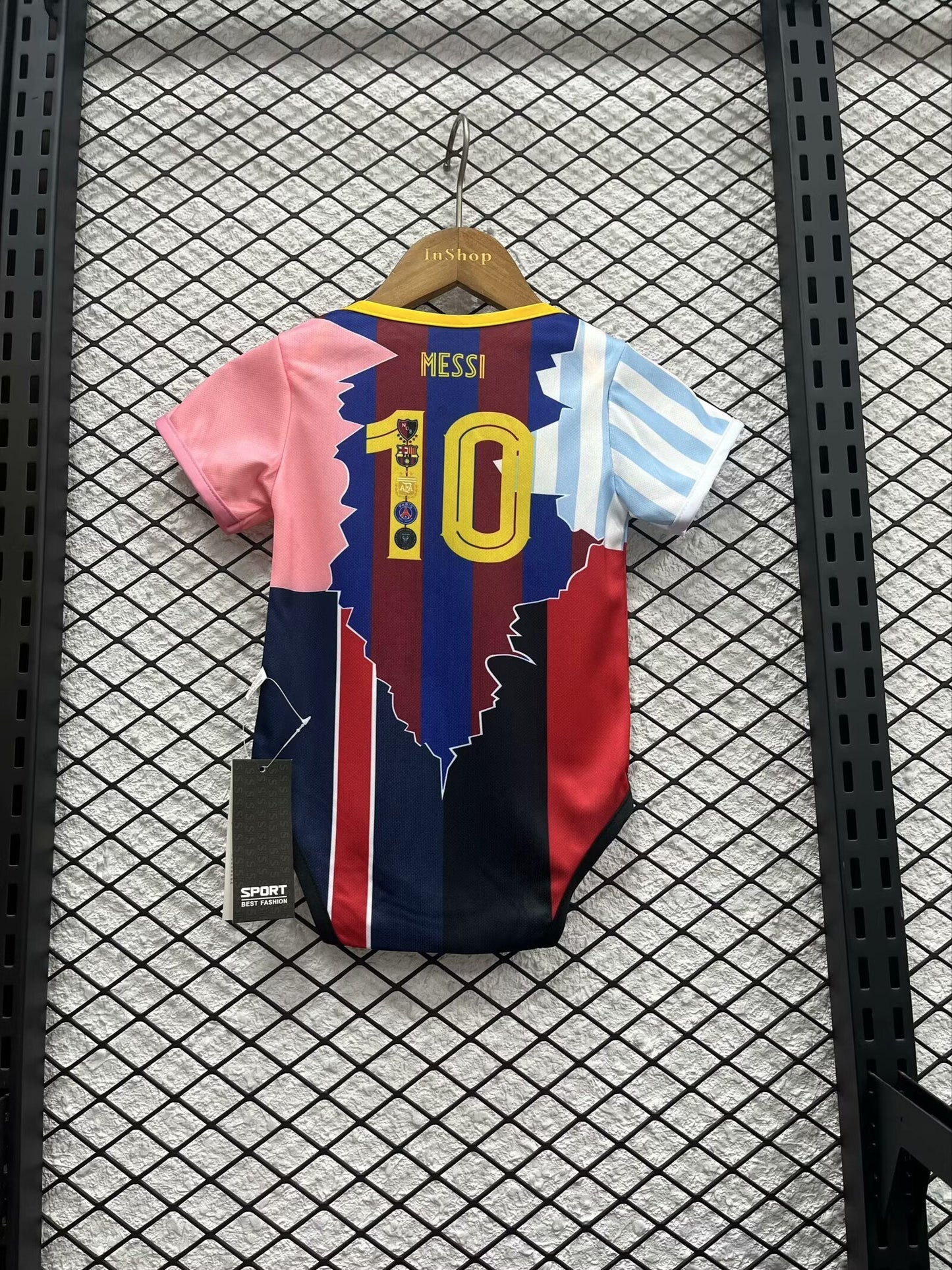 Body Bebê Infantil Messi Carreira Home - Colorido