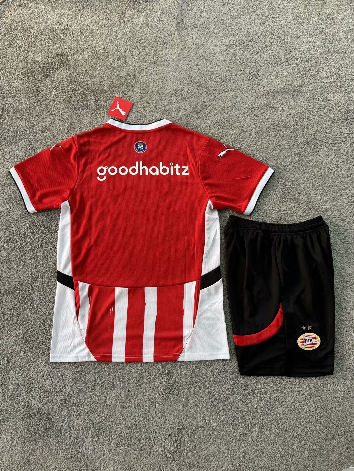 Kit Infantil PSV Home 24/25 - Vermelho e Branco
