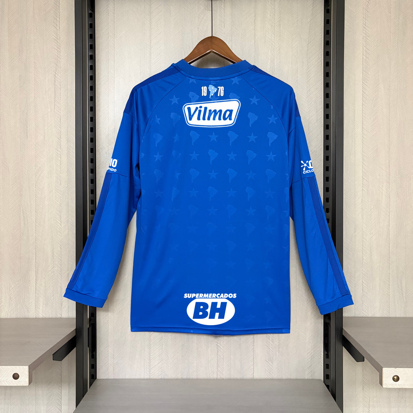 Cruzeiro Home 26/27 Torcedor Com Patrocínios Manga Longa Adidas - Azul
