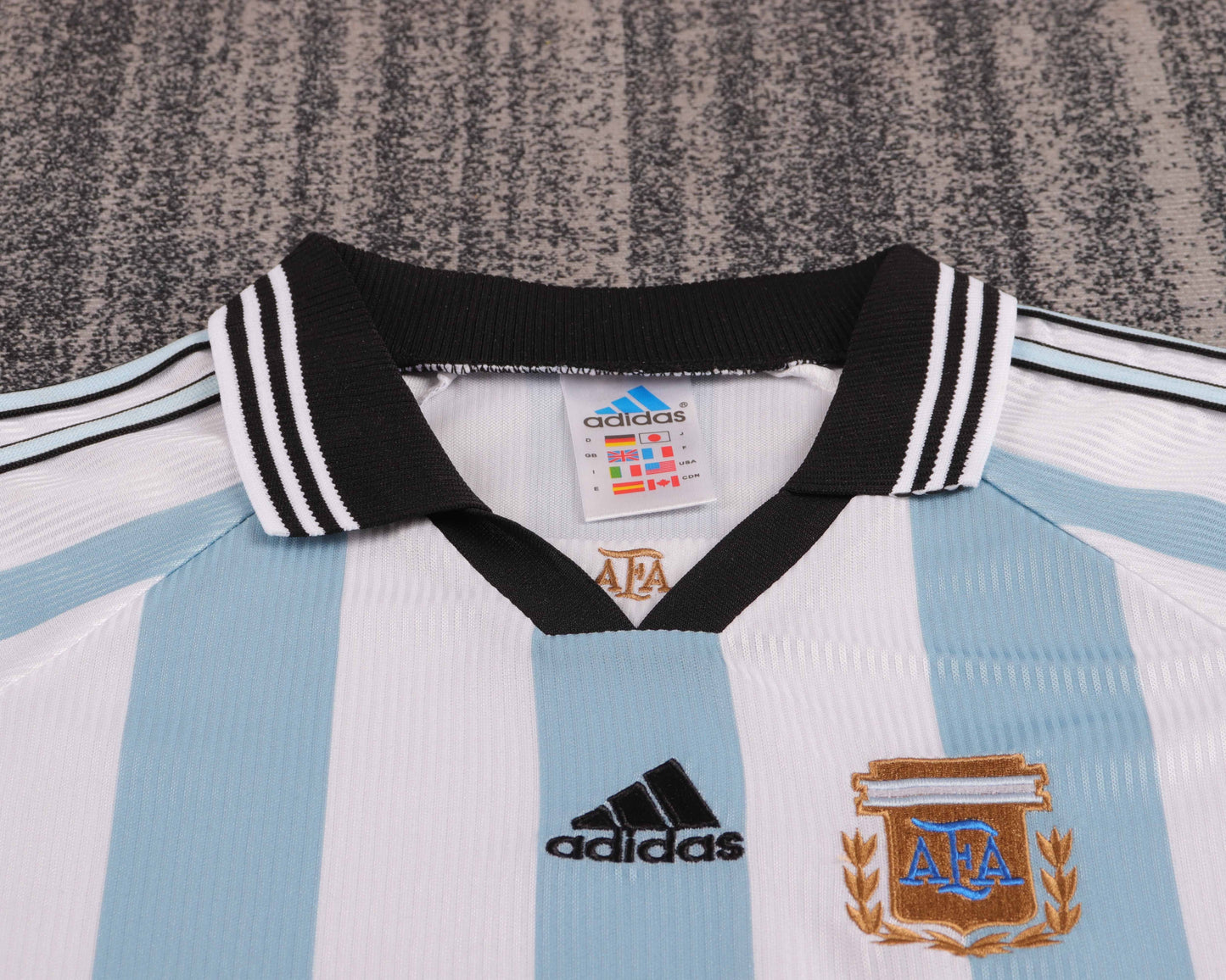 Kit Infantil Argentina Retro 1998 - Branco e Azul