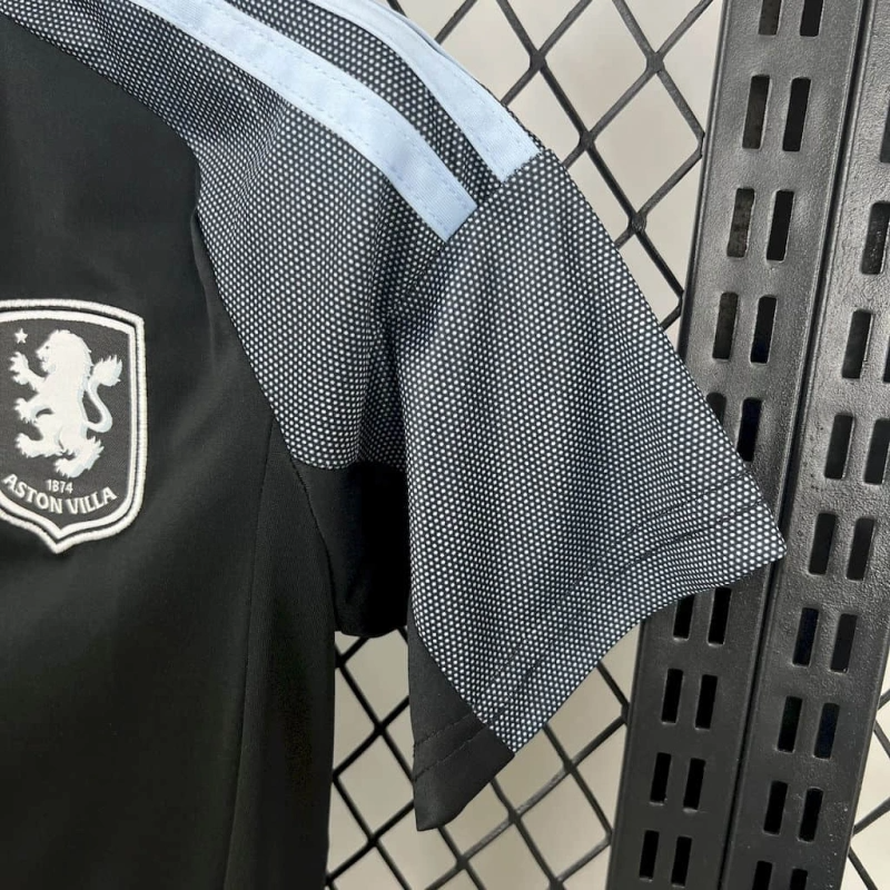 Kit Infantil Aston Villa Away 25/26 - Preto