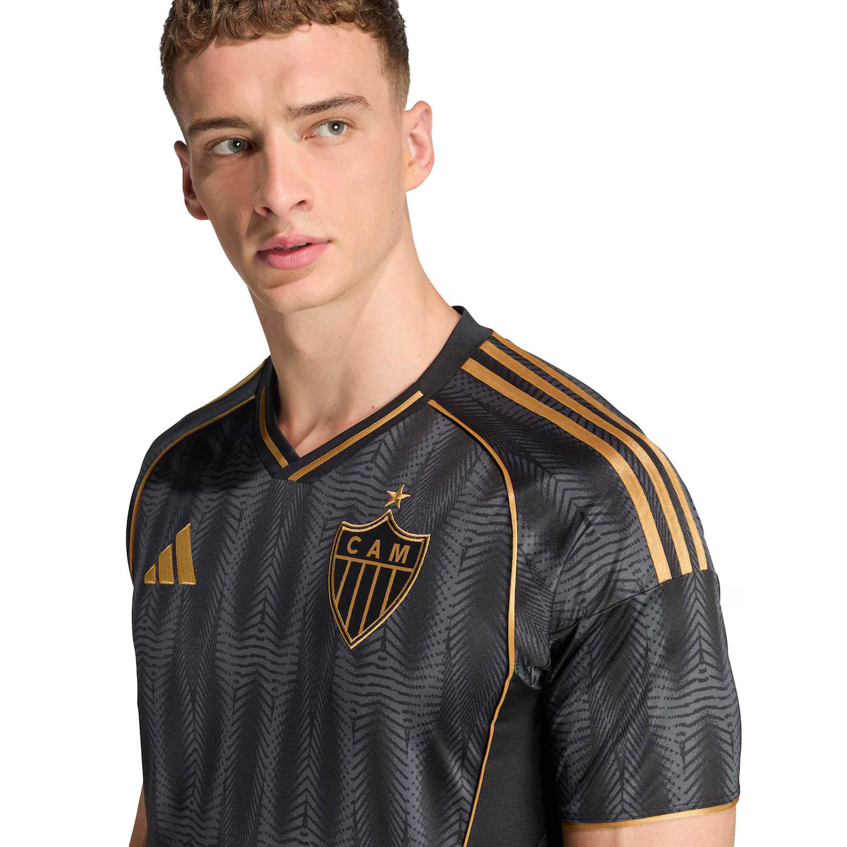 Atlético Mineiro Third 25/26 Adidas Torcedor Masculino - Preta e Dourada