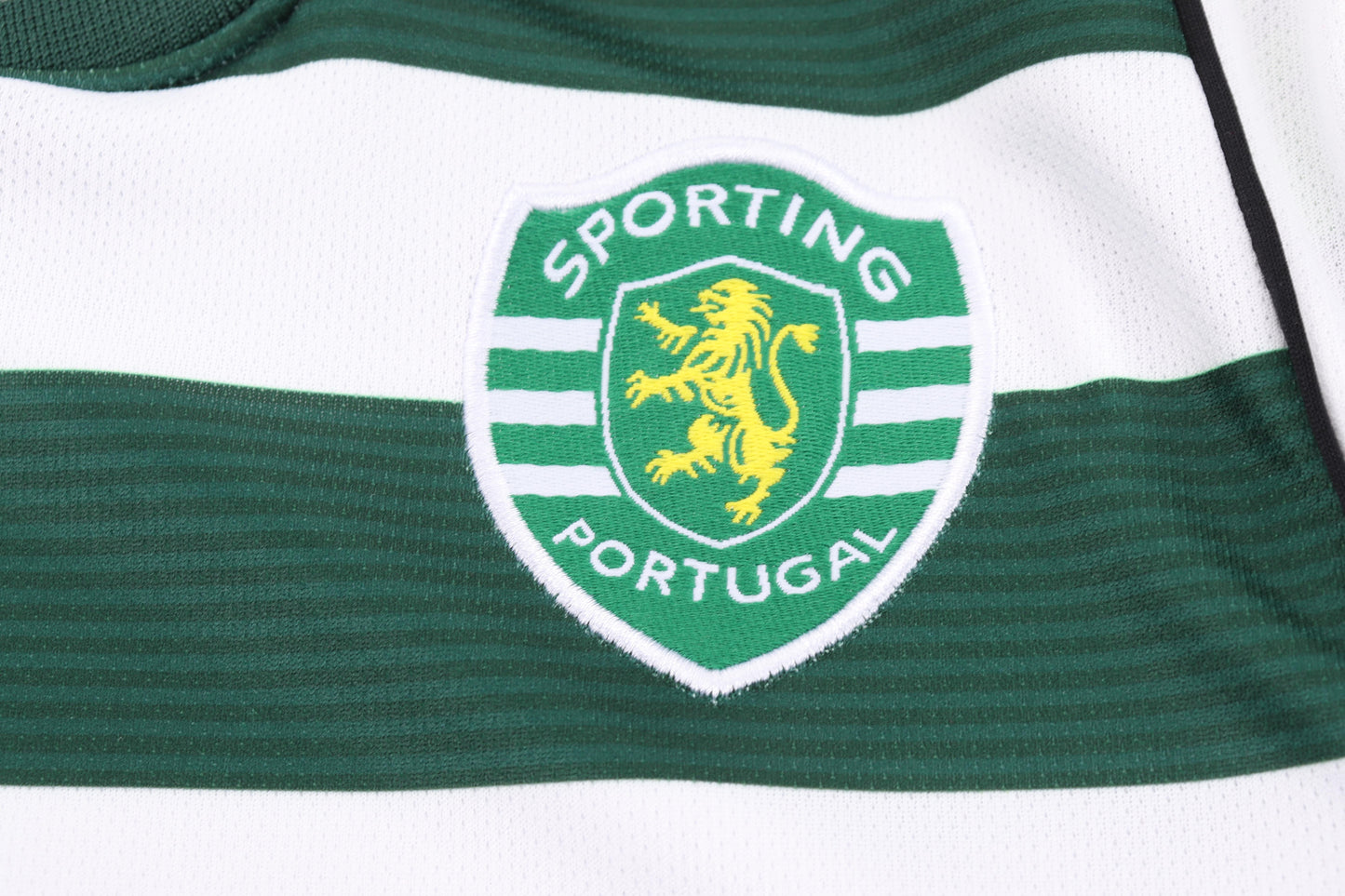 Kit Infantil Sporting Home Retrô 2003 Manga Longa - Verde e Branco