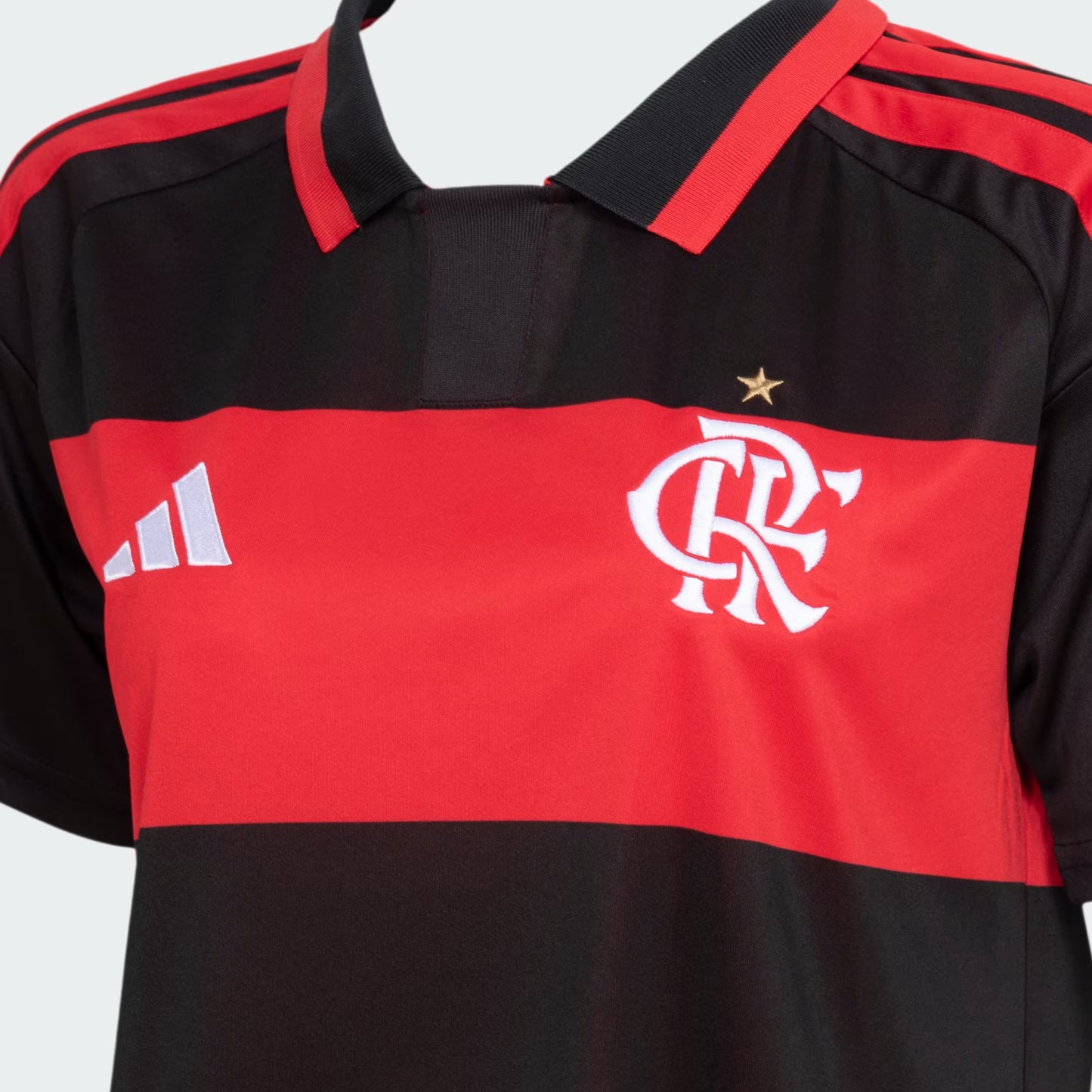 Flamengo Home 26/27 Adidas Torcedor Feminino - Vemelho e Preto