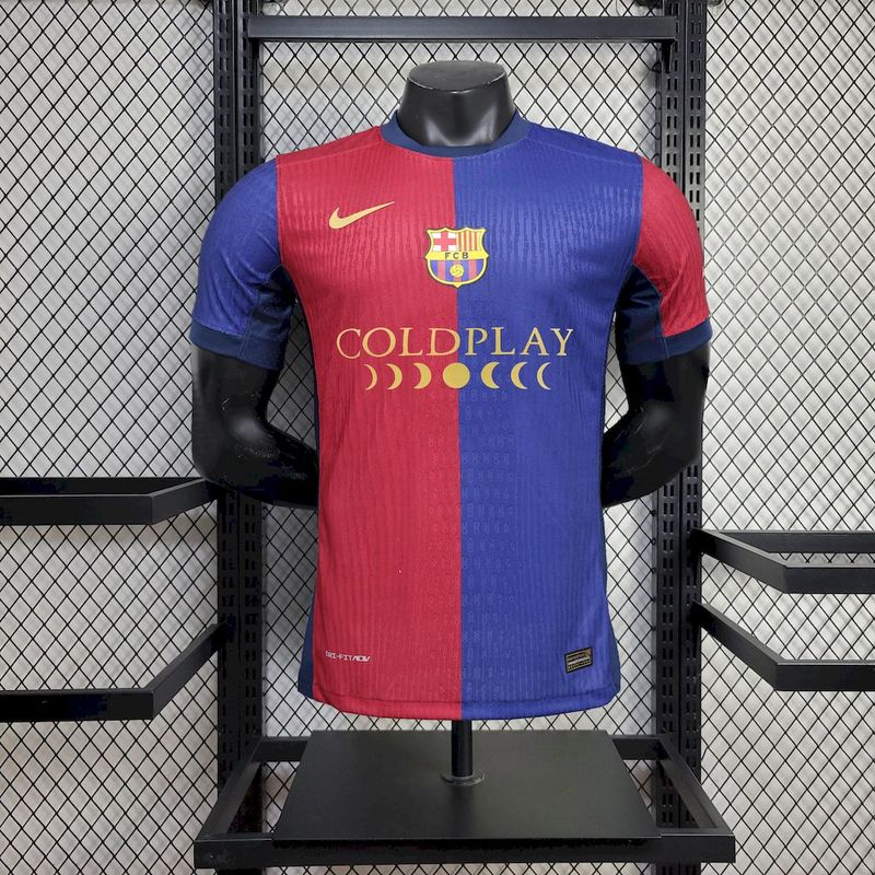 Barcelona Home COLDPLAY 24/25 Jogador Nike - Grená