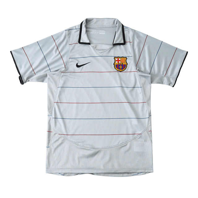 Barcelona Retrô Away 03/04 Nike - Cinza