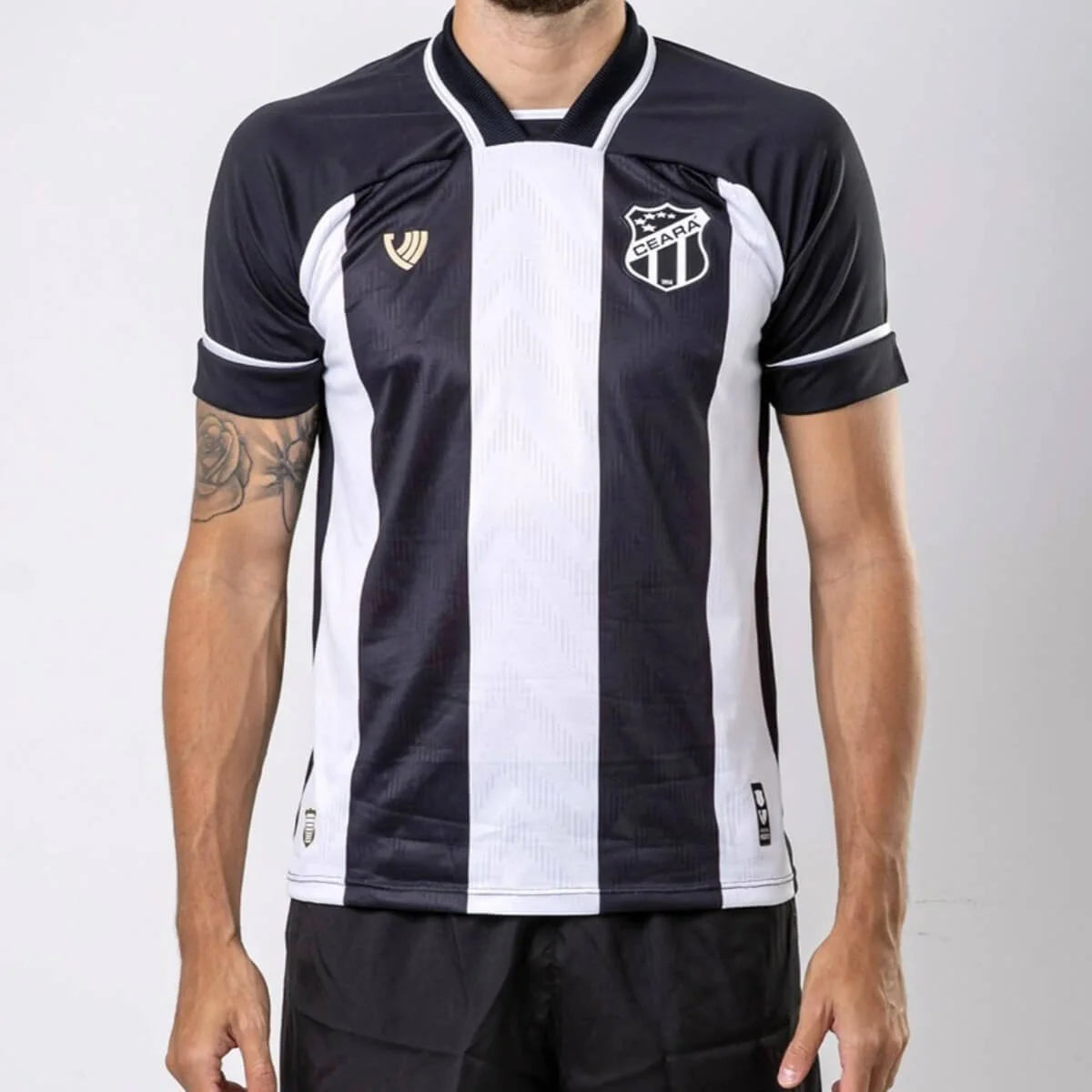 Ceará Home 25/26 Masculino - Branca e Preta