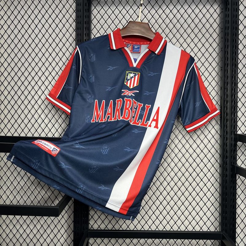 Atlético de Madrid Retrô Away 1998 Reebok - Azul