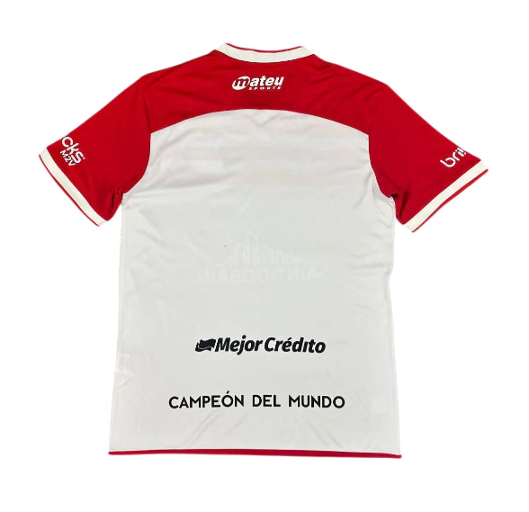 Estudiantes Away 25/26 Torcedor Ruge - Branco e Vermelho