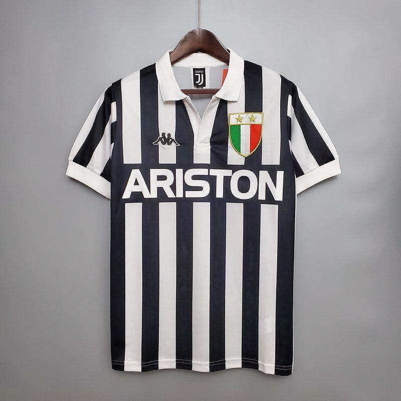 Juventus Home Retrô 1984/1985 Kappa - Preto e Branca