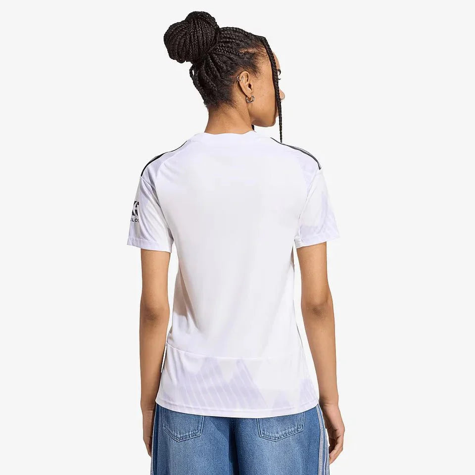 Manchester United Away 25/26 Feminina Adidas - Branco