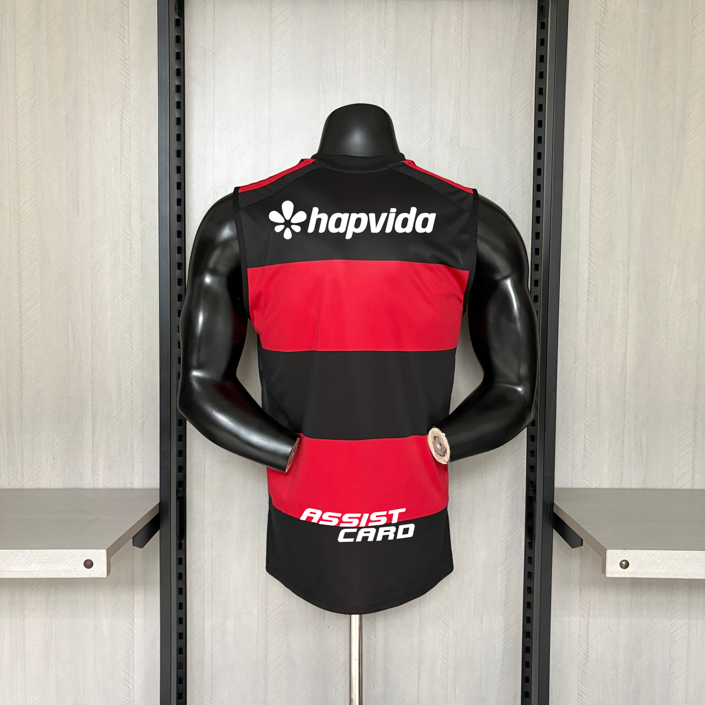 Flamengo Home 26/27 Torcedor Regata Com Patrocinios Adidas Masculina - Vermelho e Preto