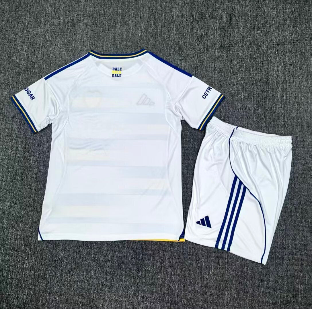 Kit Infantil Boca JRS Third 25/26 - Branca e Azul