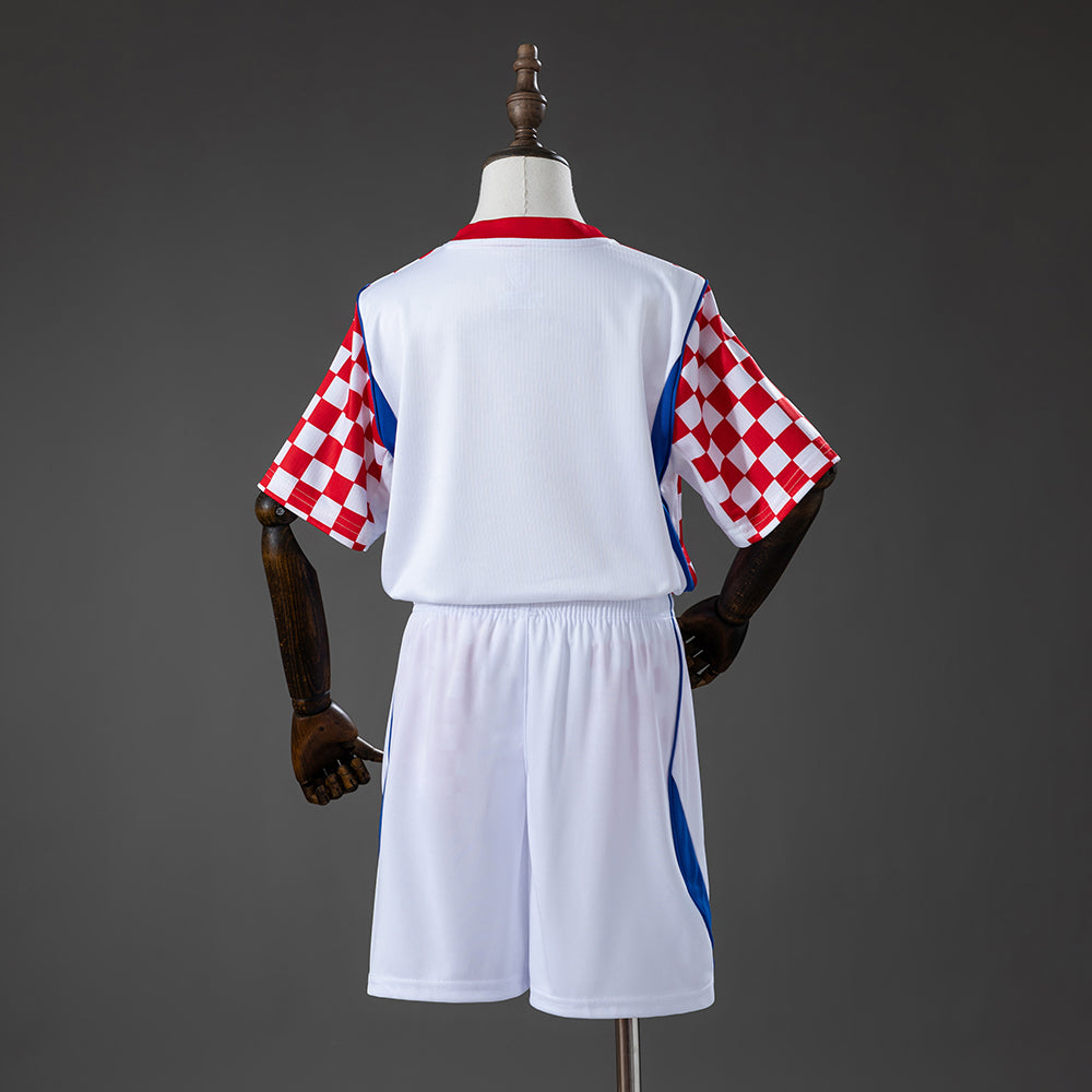 Kit Infantil Croácia Home 26/27 - Branco e Vermelho