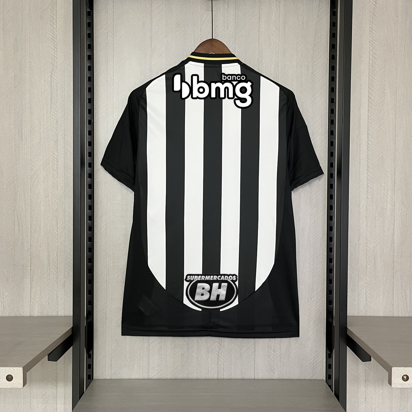 Atletico Mineiro Home 25/26 Torcedor Com Patrocínios - Preta e Branca