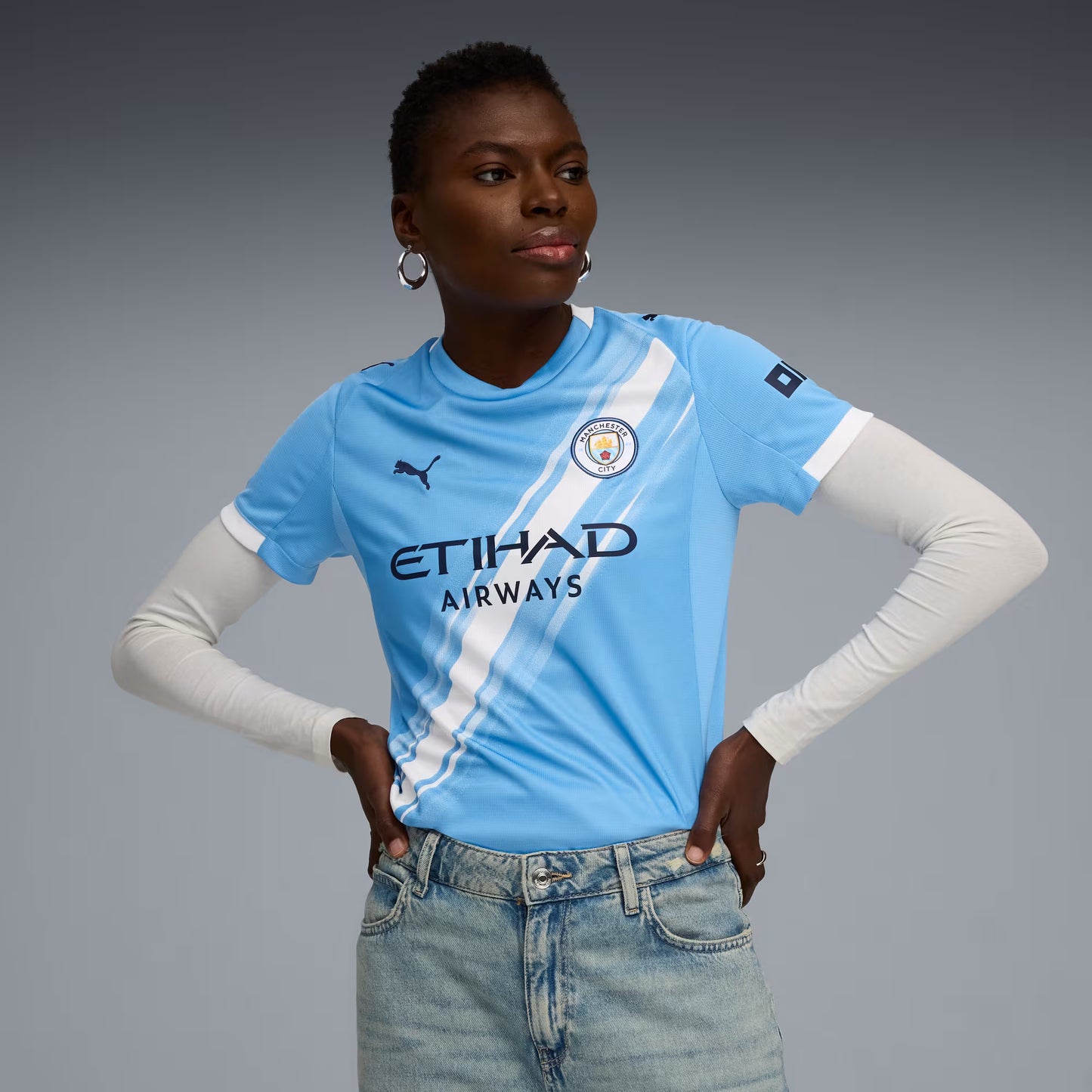 Manchester City Home 25/26 Feminina Puma - Azul