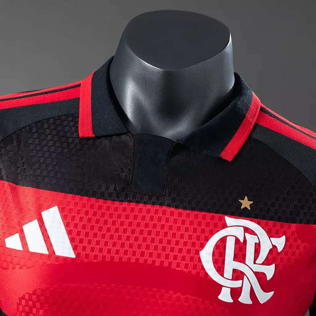 Flamengo Home 26/27 Jogador Adidas Masculina - Vermelho e Preto