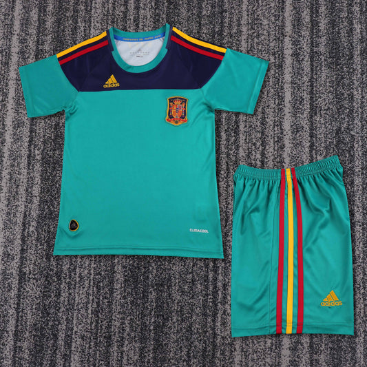 Kit Infantil Espanha Goleiro Retro 2010 - Verde
