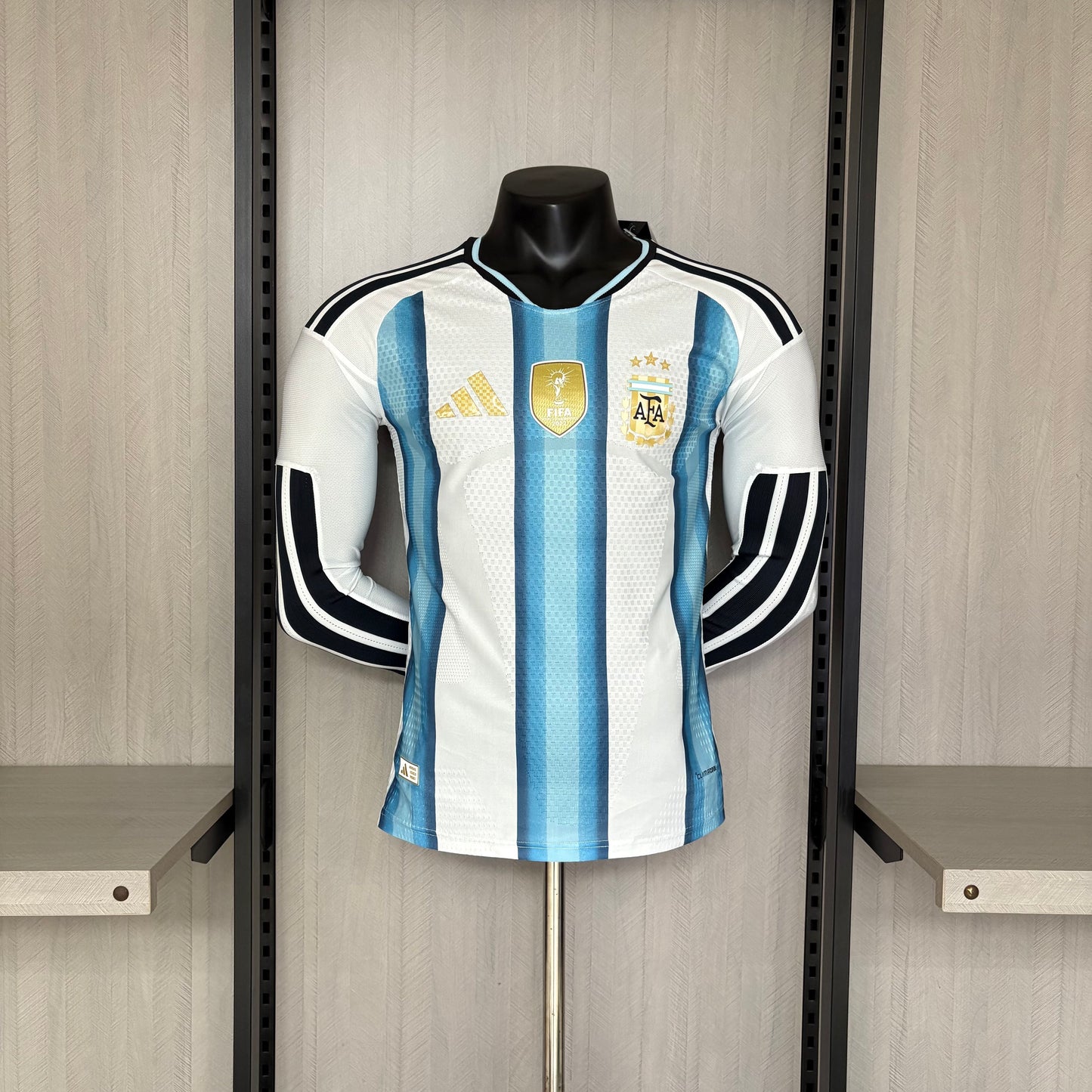 Argentina Home Manga Longa 26/27 Masculino Jogador Adidas - Branca e Azul