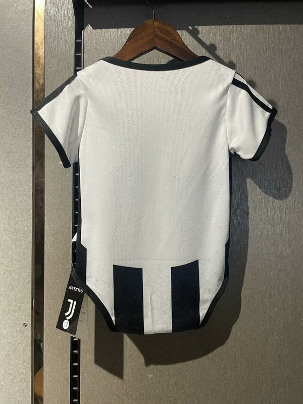 Body Bebê Infantil Juventus Home 24/25  - Preto e Branco