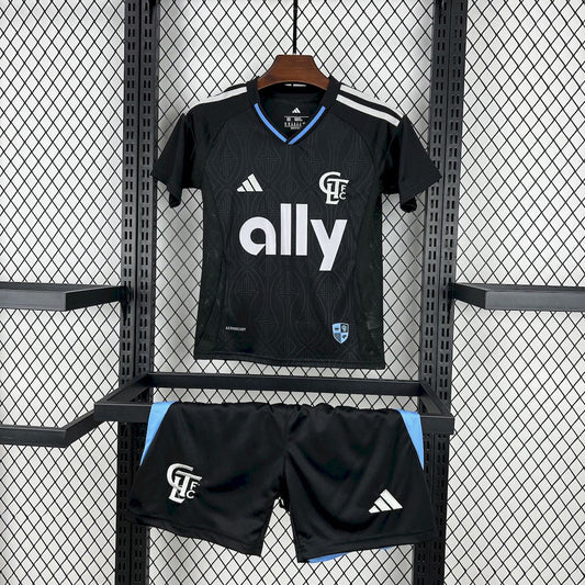 Kit Infantil Charlotte Away 25/26 - Preto