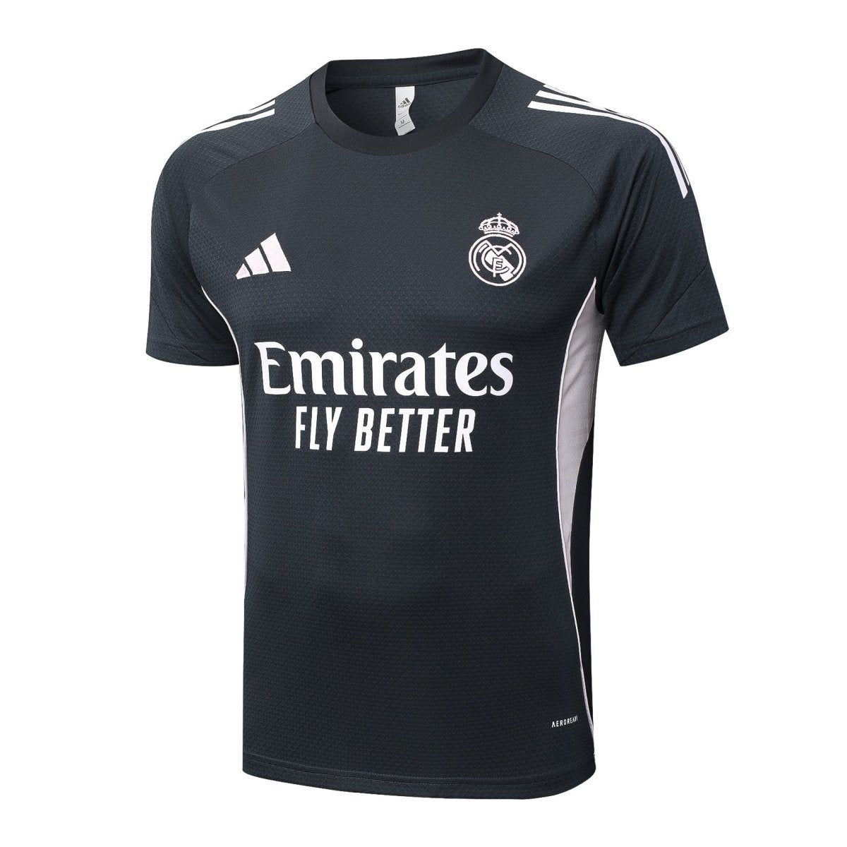 Kit de Treino Adulto Real Madrid 2025/26 Short e Camisa - Cinza Escuro