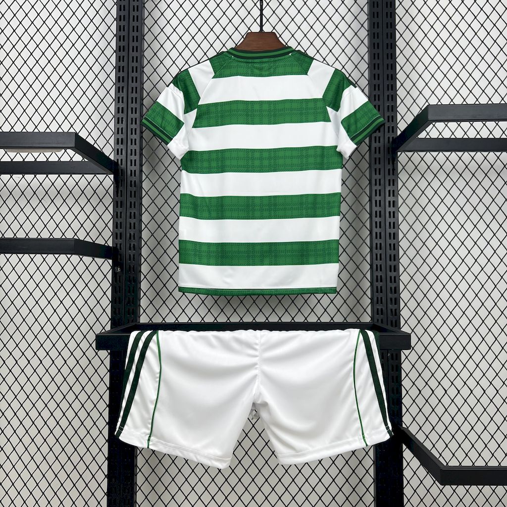 Kit Infantil Celtic Home 25/26 - Branco e Verde