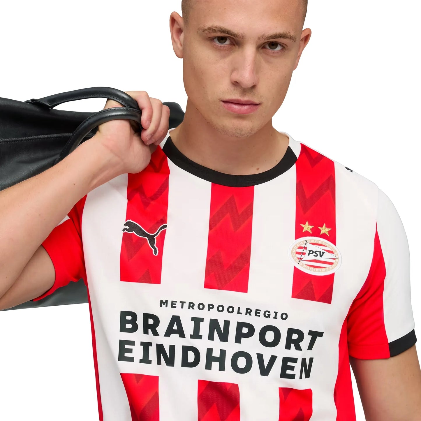 PSV Home 25/26 Torcedor Puma - Vermelho e Branco