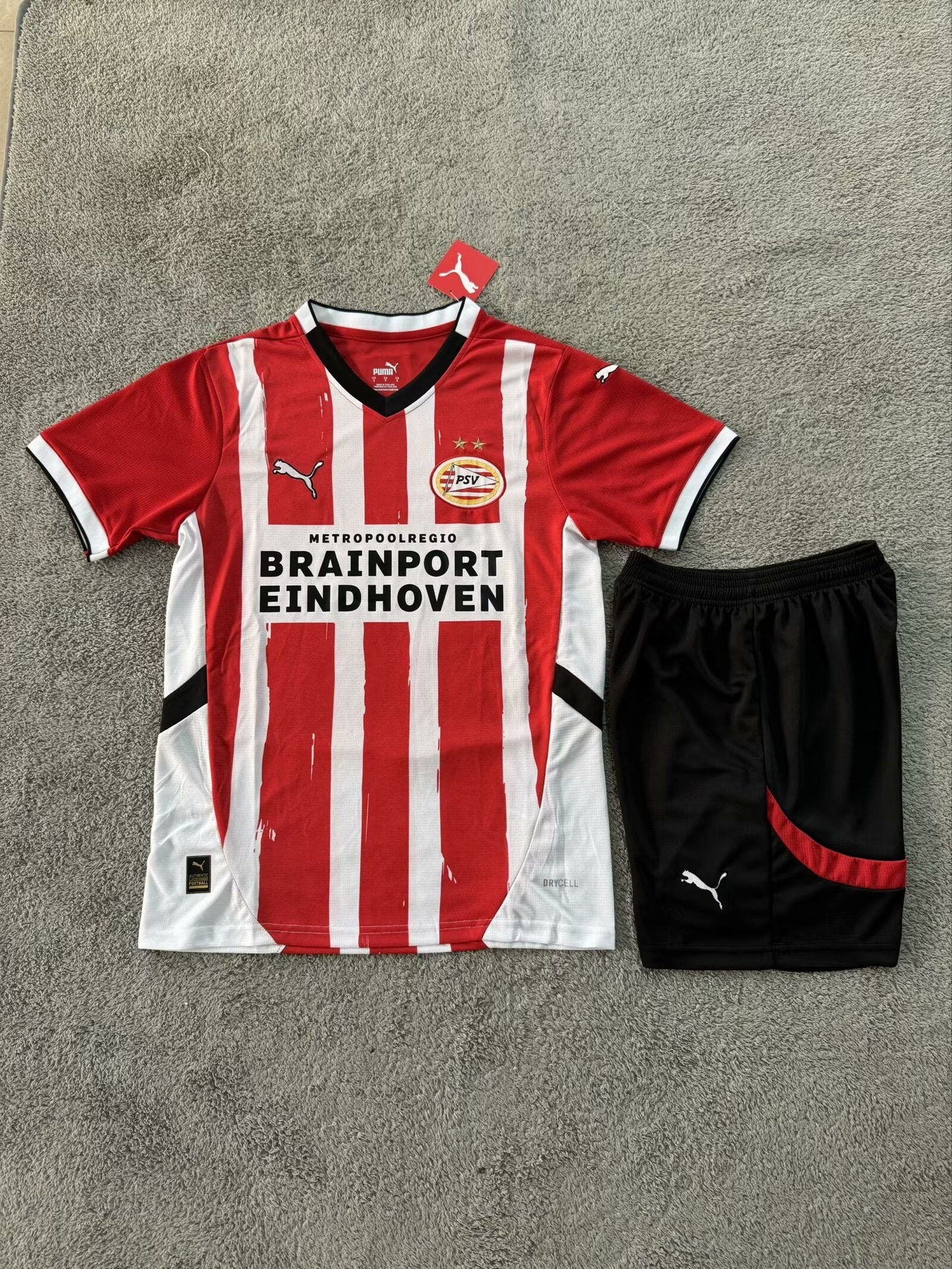 Kit Infantil PSV Home 24/25 - Vermelho e Branco
