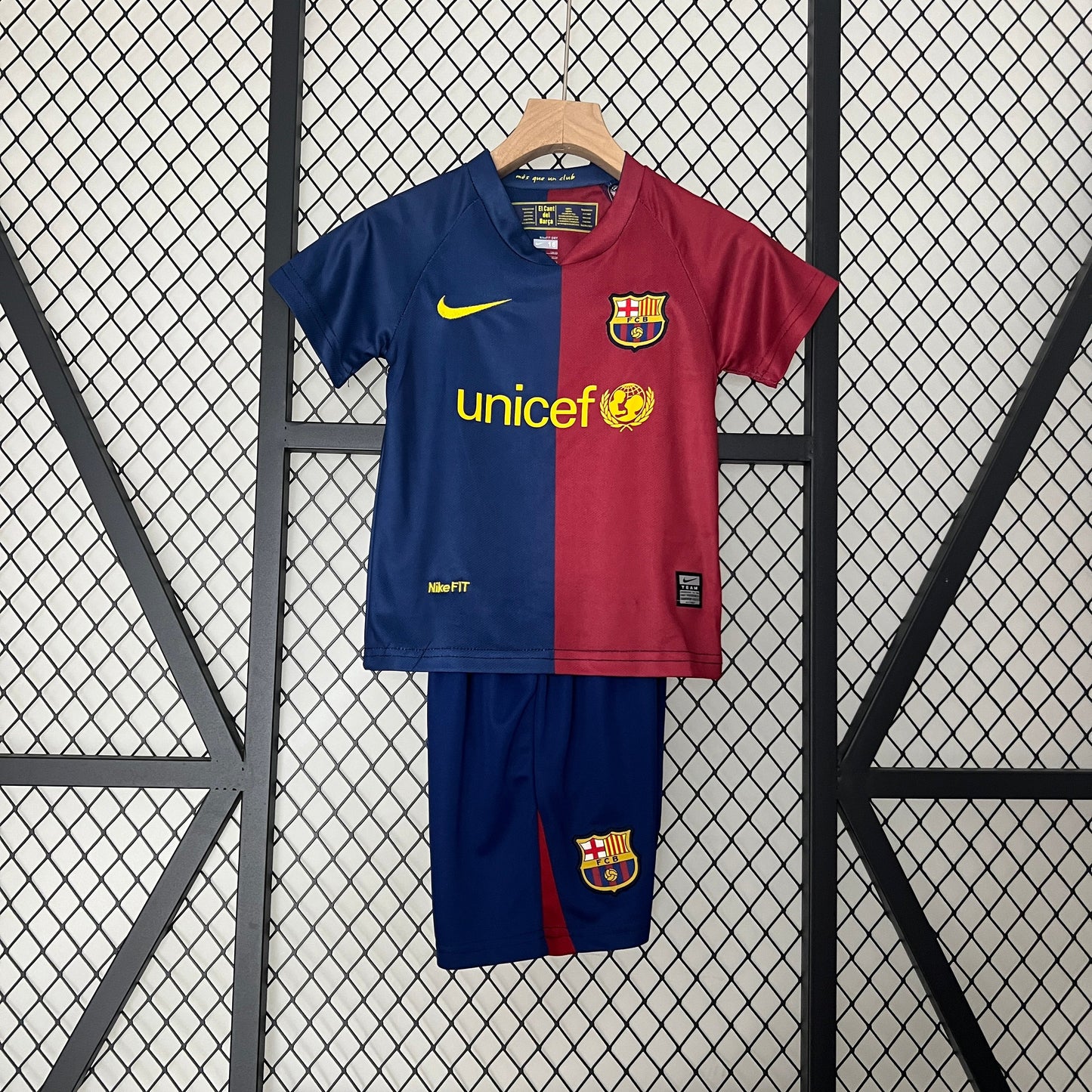 Kit Infantil Barcelona Home Retrô 08/09 Nke - Grená