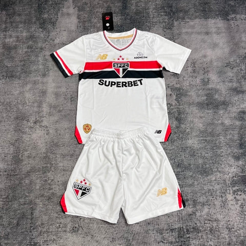 Kit Infantil São Paulo Home 25/26 - Branco