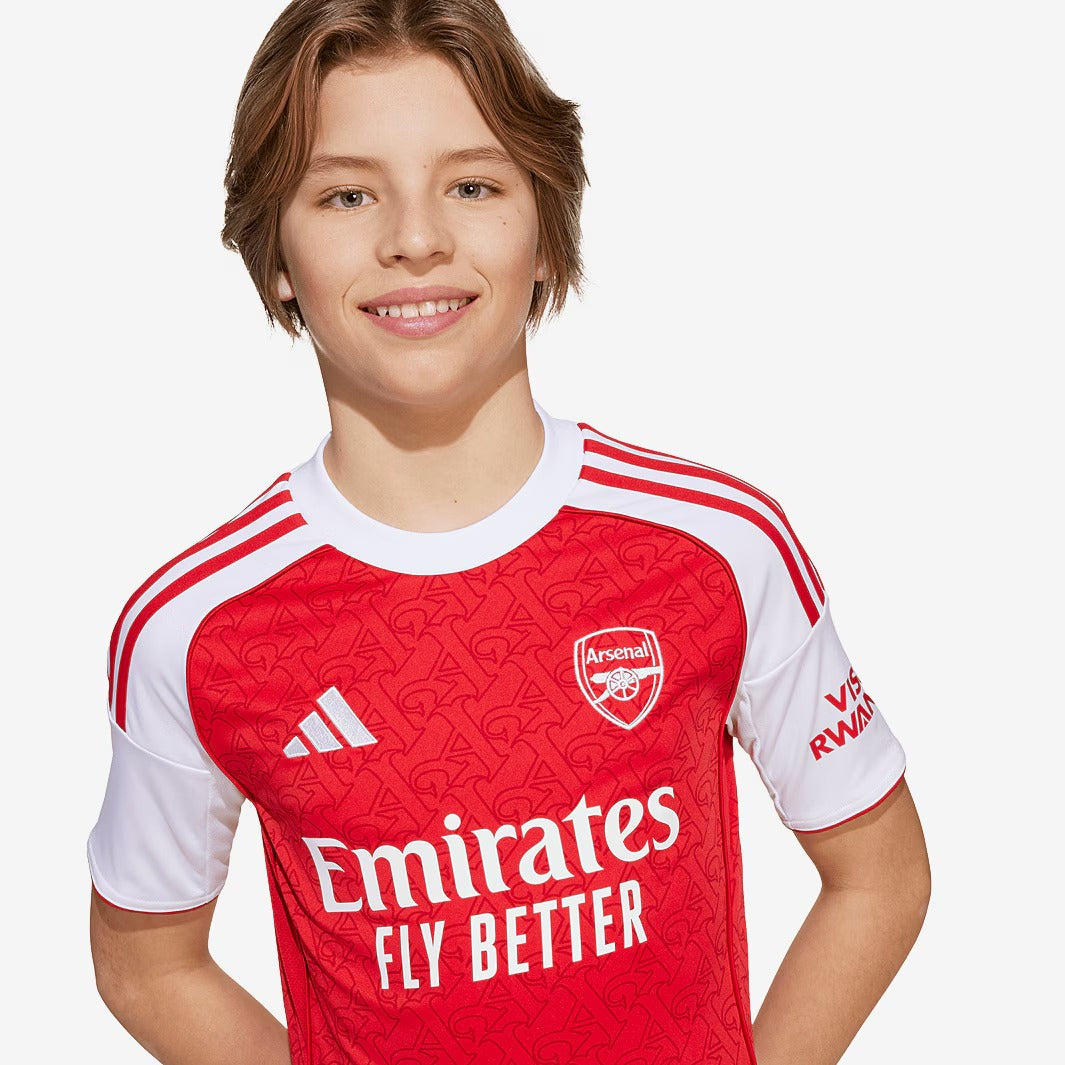 Kit Infantil Arsenal Home 26/27 - Vermelho e Branco