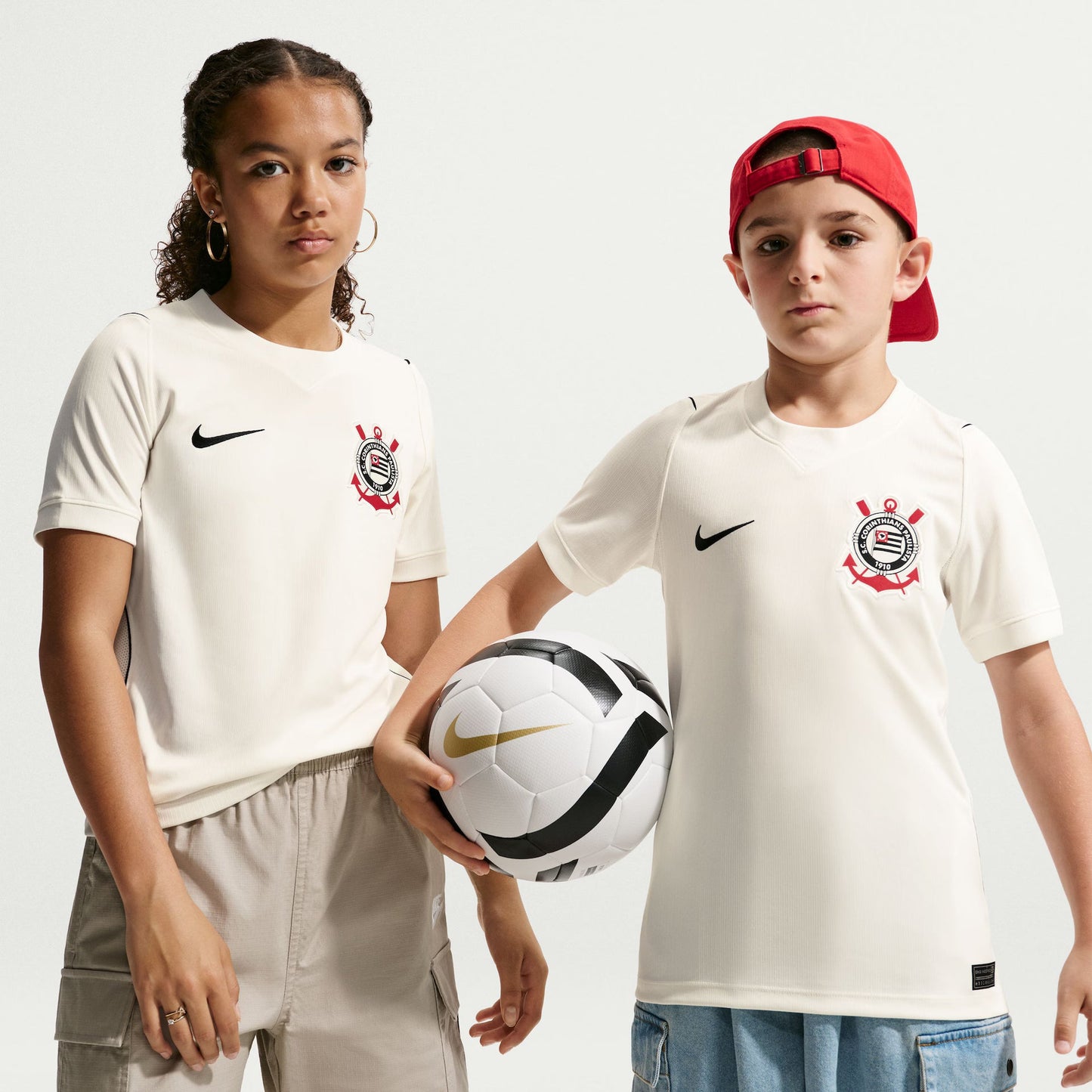 Kit Infantil Corinthians Home 26/27 Feminino - Branco