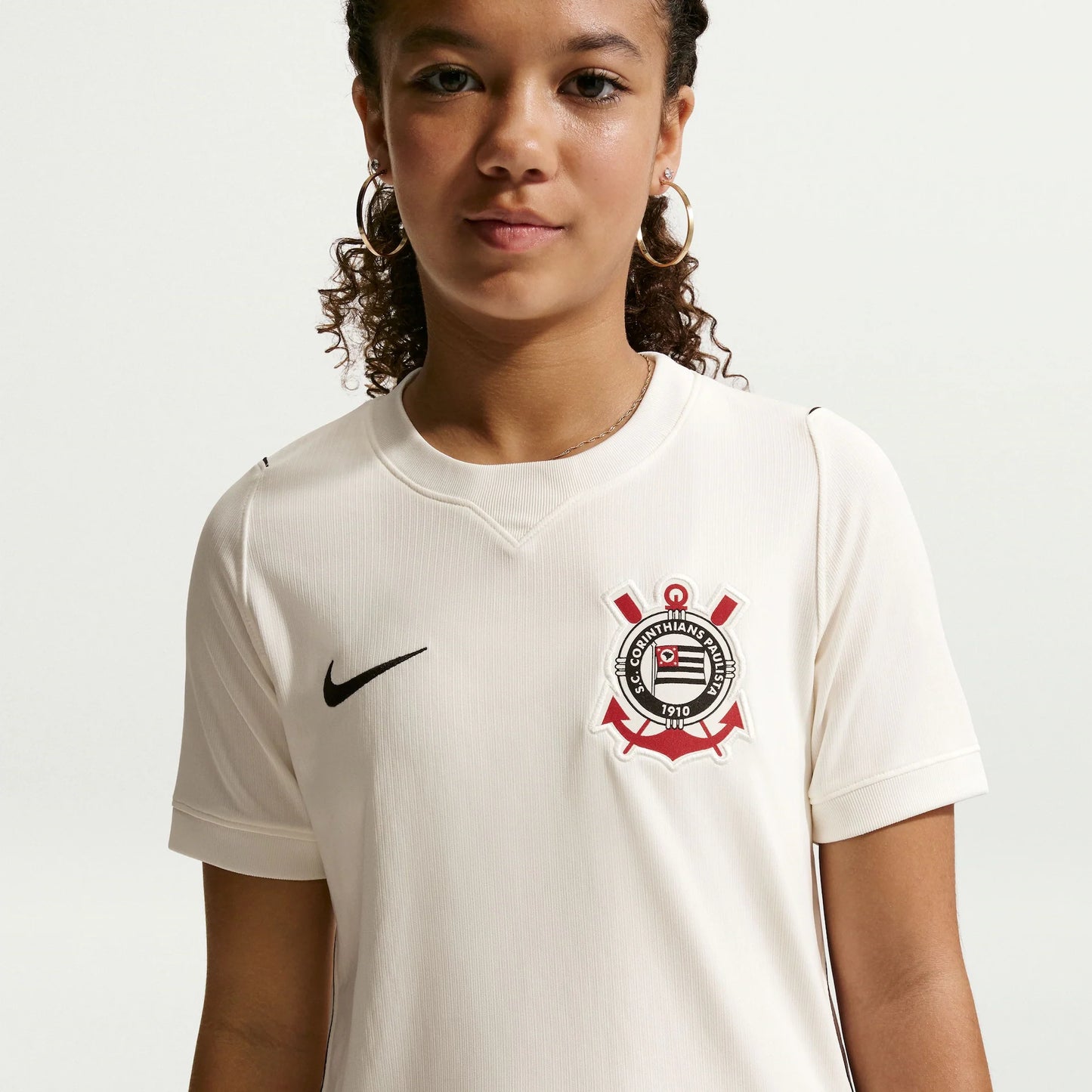 Kit Infantil Corinthians Home 26/27 Feminino - Branco