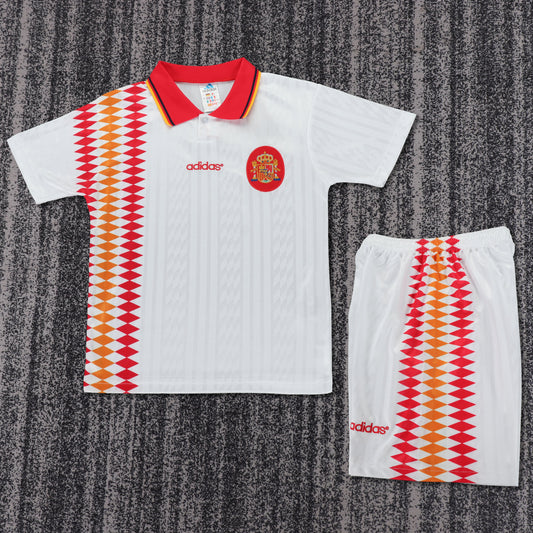 Kit Infantil Espanha Away Retro 1994 - Branco