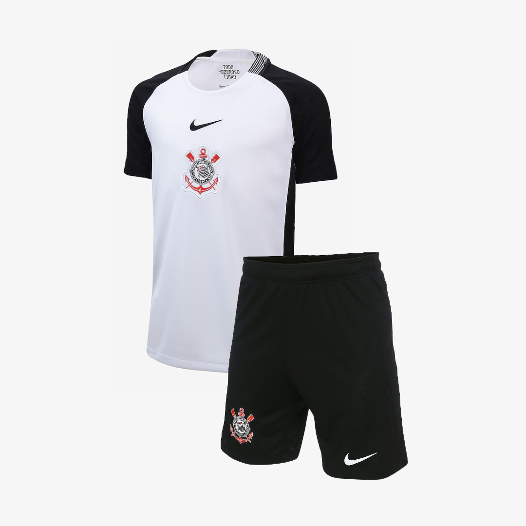 Kit Infantil Corinthians Home 25/26 Feminino - Branco