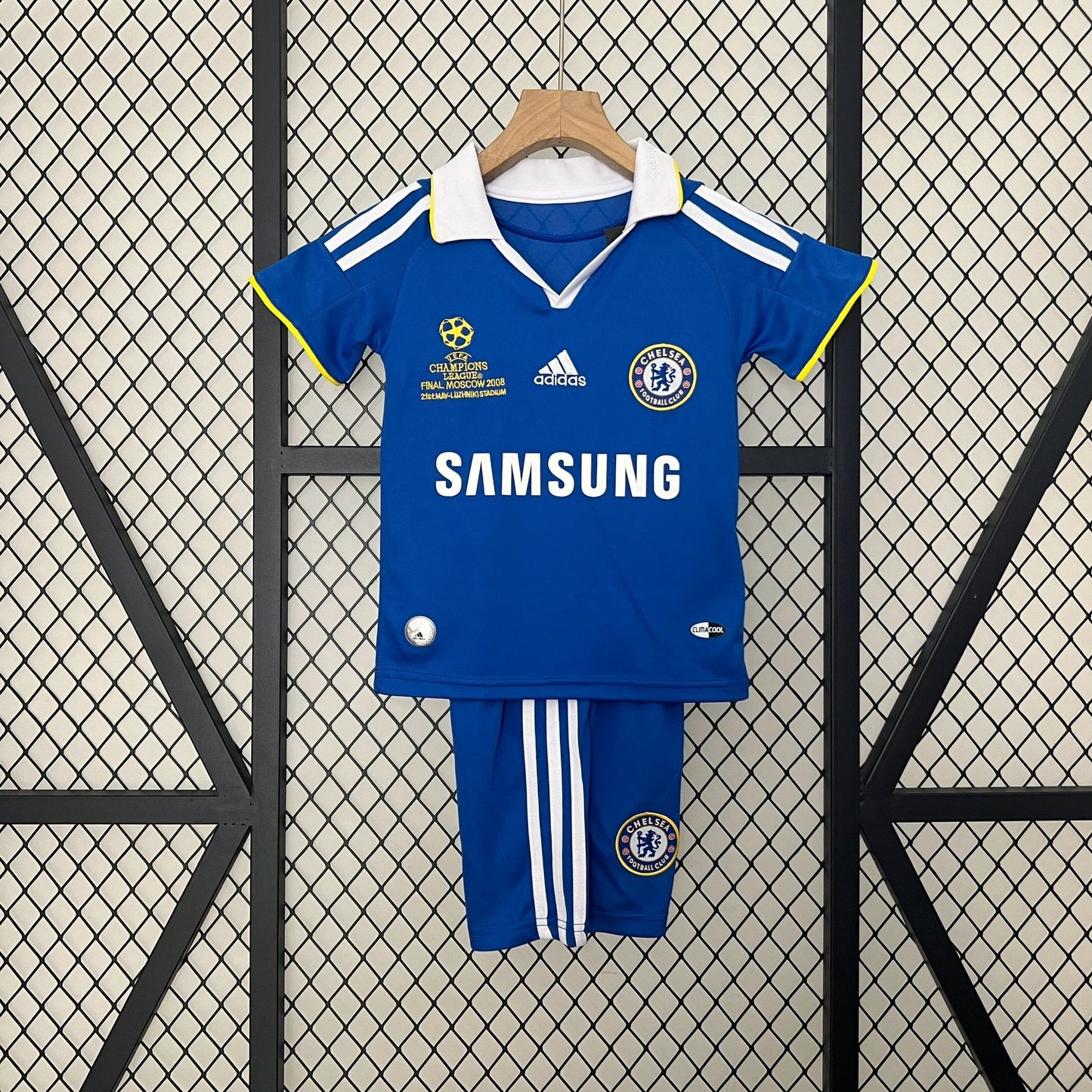 Kit Infantil Chelsea Home Retrô 07/08 - Azul