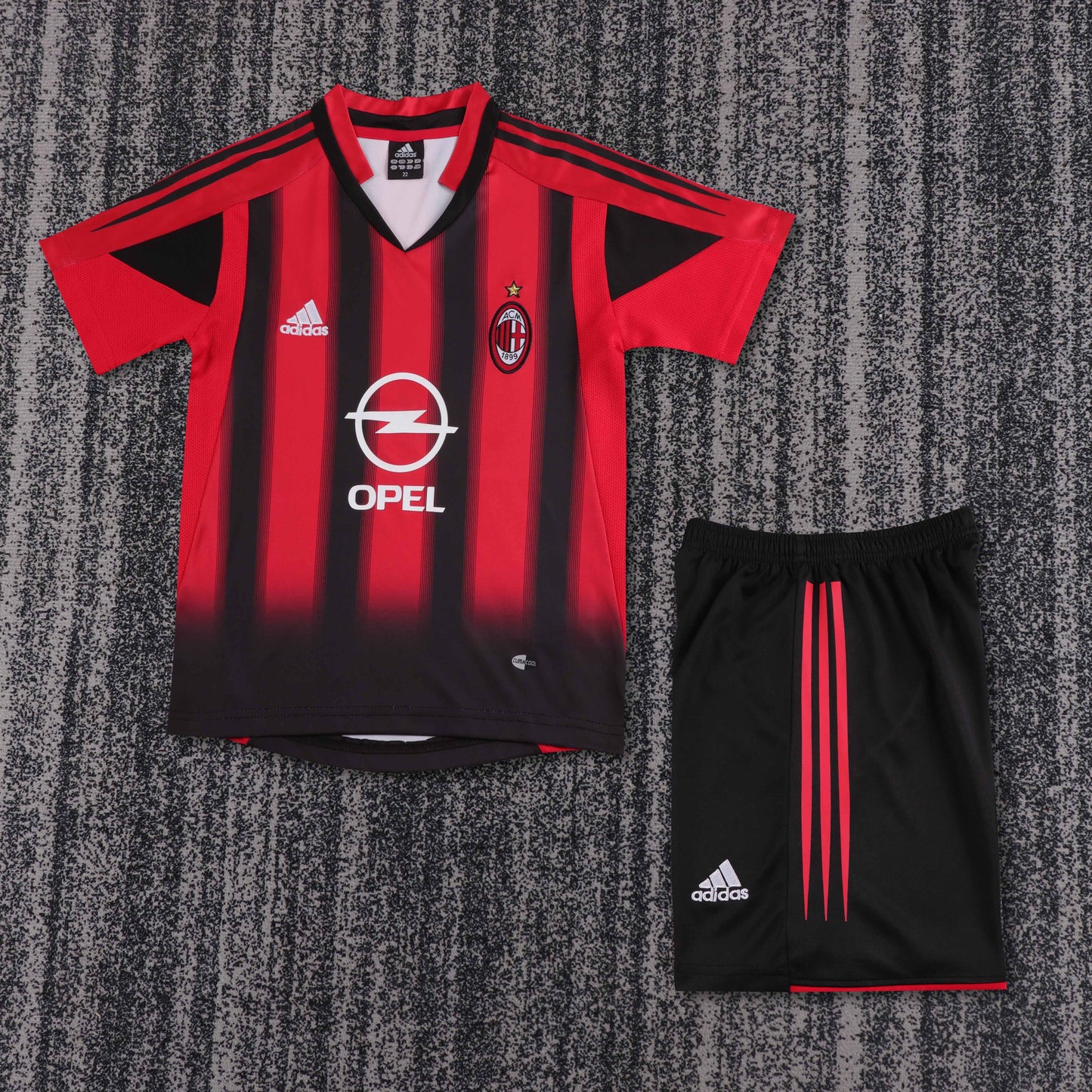 Kit Infantil Milan Home Retrô 04/05 - Vermelho e Preto
