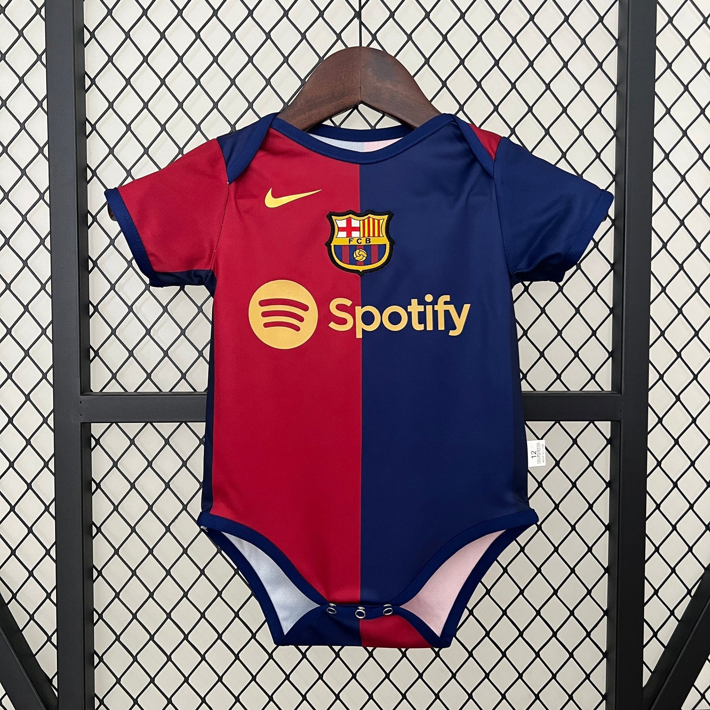 Body Bebê Infantil Barcelona Home 24/25 Nike  - Grená