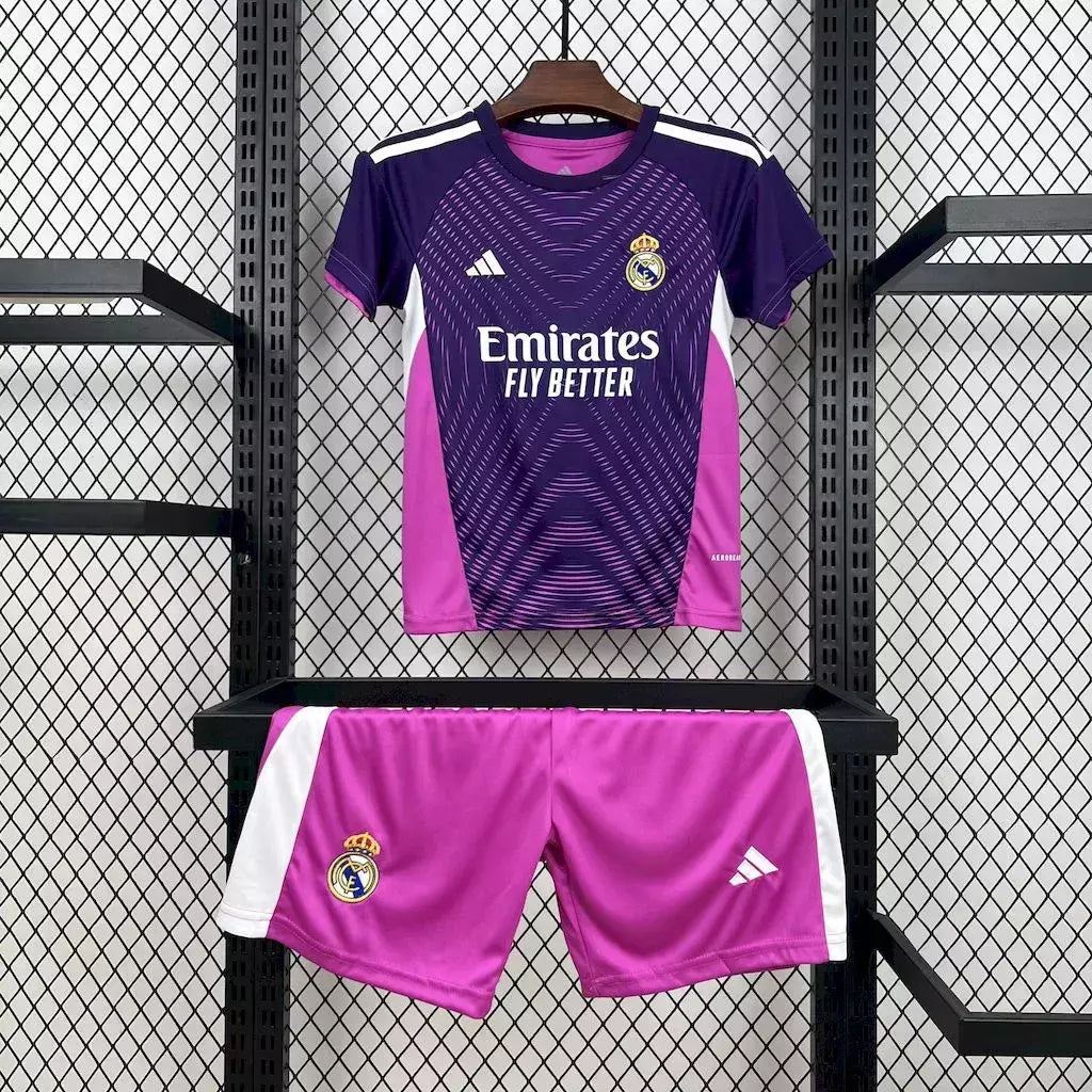 Kit Infantil Real Madrid Goleiro 25/26 - Roxo