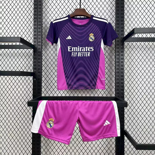 Kit Infantil Real Madrid Goleiro 25/26 - Roxo
