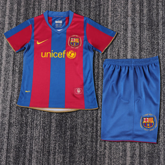 Kit Infantil Barcelona Home Retrô 07/08 - Grená