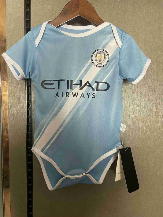 Body Bebê Infantil Manchester City Home 25/26  - Azul Claro