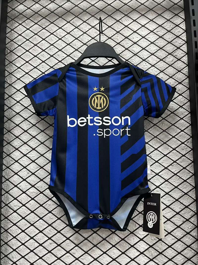 Body Bebê Infantil Inter de Milão Home 24/25 - Azul e Preto