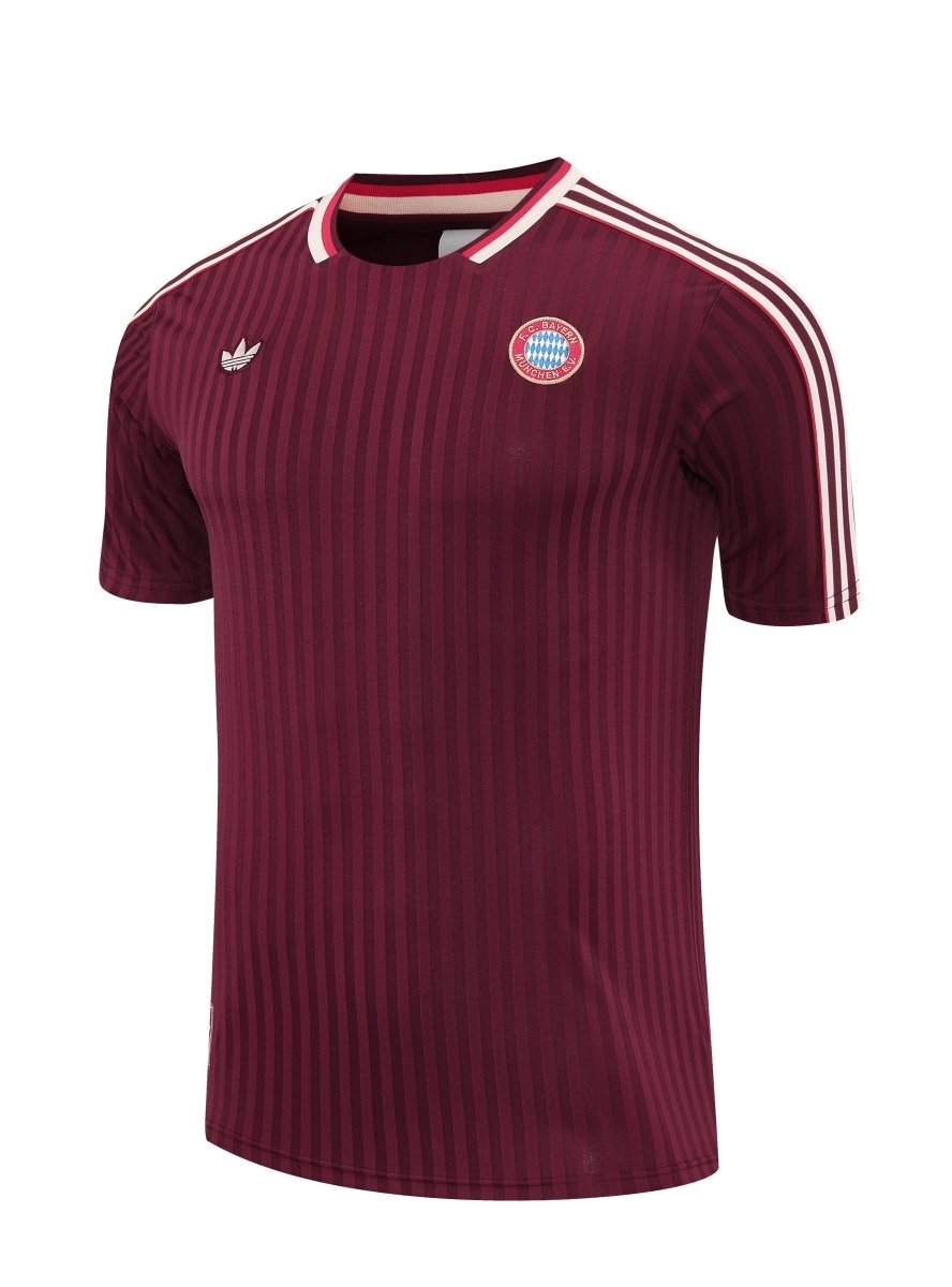 Kit de Treino Adulto Bayern de Munique 25/26 Shorts e Camisa Adidas - Vinho