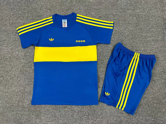 Kit Infantil Boca Jrs Away Retro 1981  - Azul