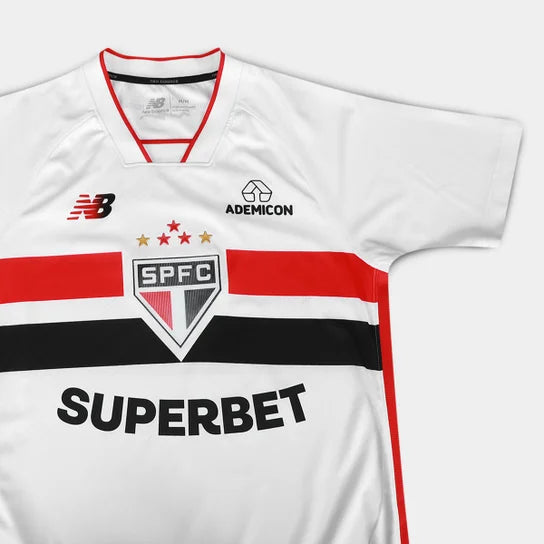 São Paulo Home 26/27 Jogador New Balance  - Branco e Vermelho