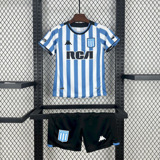 Kit Infantil Racing Home 25/26 - Azul e Branco