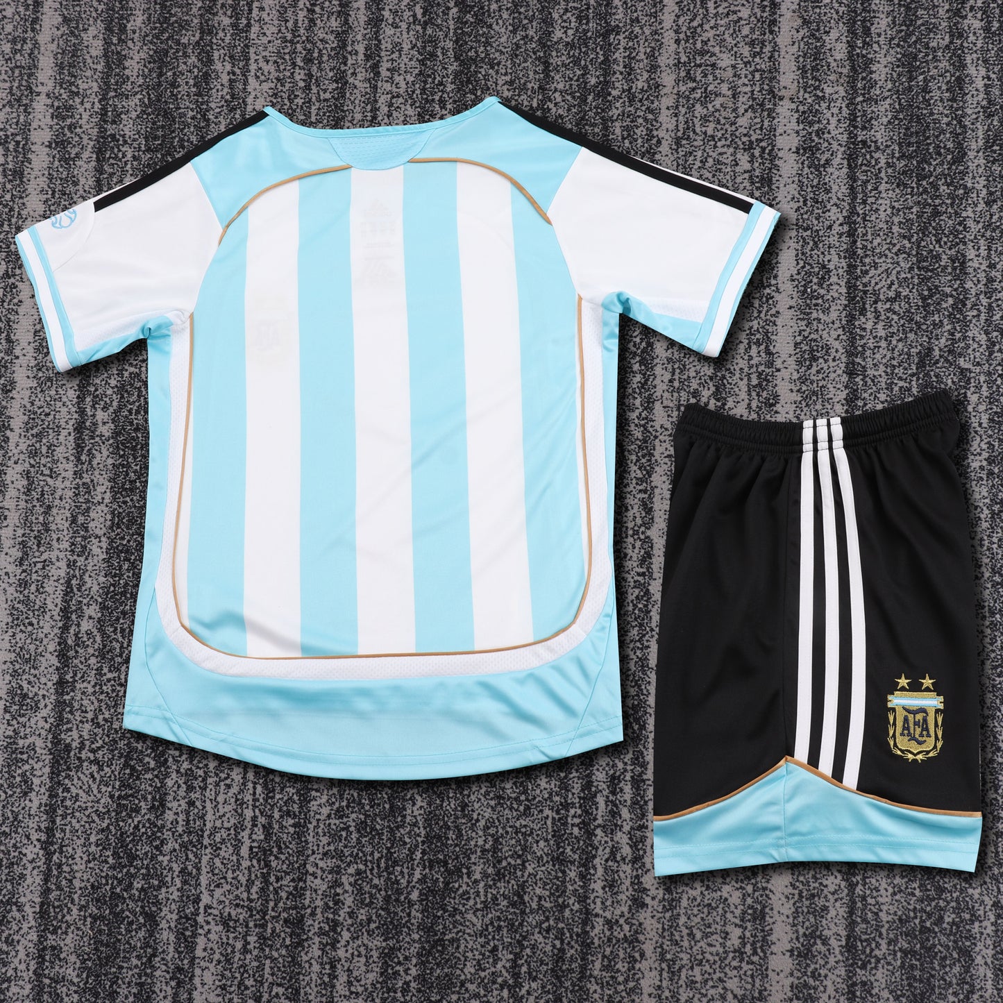 Kit Infantil Argentina Retro Home 2006 - Branco e Azul